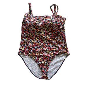 Summersalt Oasis Womens One-Piece Swimsuit Size 16 Leopard Print Design